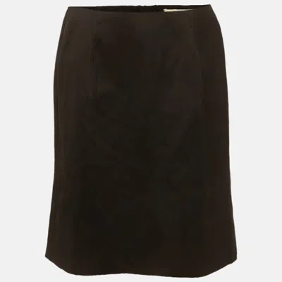 Pre-owned Lanvin Black Cotton Flared Mini Skirt L
