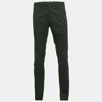 Pre-owned Lanvin Black Cotton Formal Trousers L