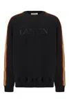 LANVIN BLACK COTTON OVERSIZE SWETSHIRT