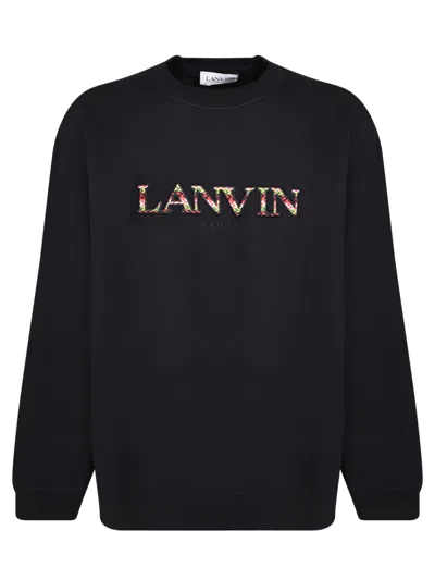 LANVIN BLACK COTTON SWEATSHIRT