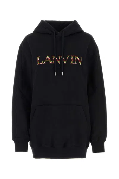 LANVIN BLACK COTTON SWEATSHIRT