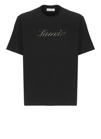 Lanvin Black Cotton T-shirt