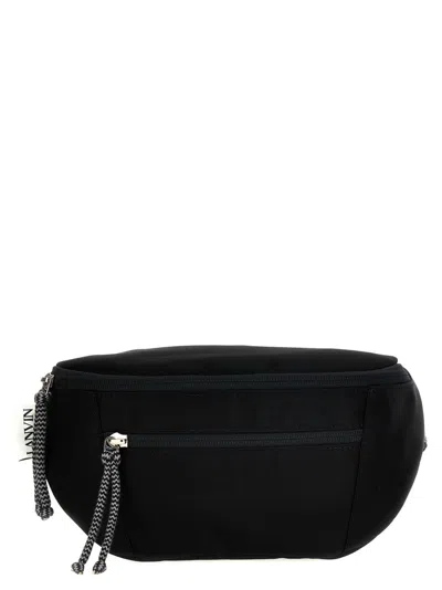 LANVIN BLACK CURB FANNY PACK
