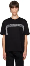 LANVIN BLACK CURB LACE T-SHIRT