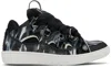 Lanvin Black Curb Leather Sparkles Sneakers