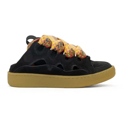 Lanvin Black Curb Mules Low Top Sneakers