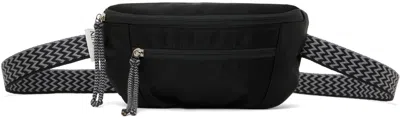 Lanvin Black Curb Nylon Fanny Pack In 10 Black