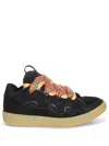 Lanvin Black Suede Calf Leather Sneakers In Black