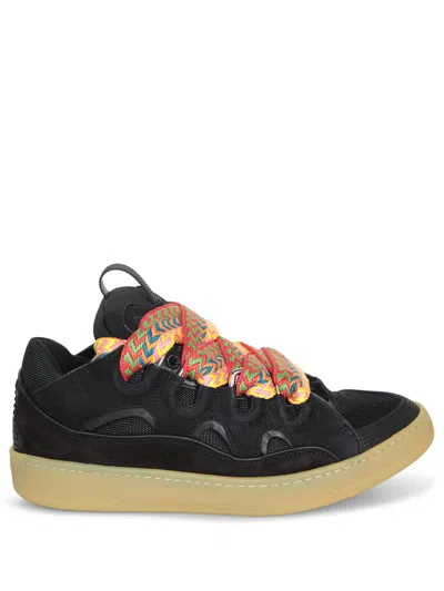 LANVIN BLACK CURB SNEAKERS