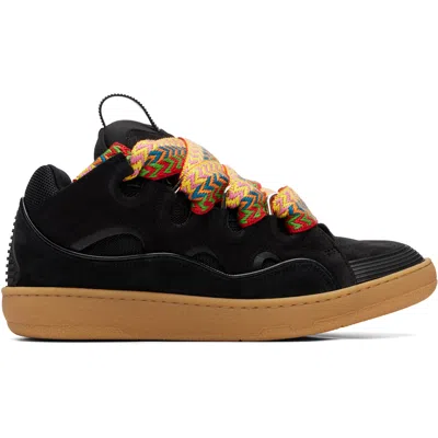 Lanvin Black Curb Sneakers In 10black
