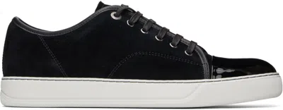 Lanvin Dbb1 Leather And Suede Sneakers In Black