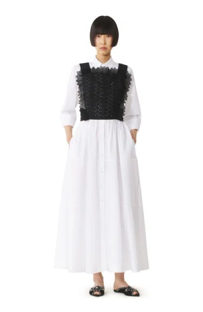 Lanvin Black Guipure Bib