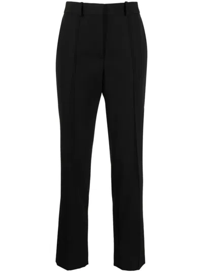 LANVIN BLACK HIGH-RISE STRAIGHT-LEG TROUSERS