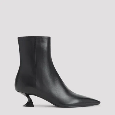LANVIN LANVIN BLACK KITTEN HEELL 50 MM LAMBSKIN ANKLE BOOTS