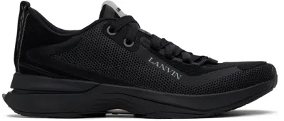 Lanvin Black L-i Mesh Sneakers In Black10