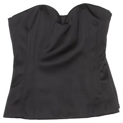 Pre-owned Lanvin Black  Strapless Corset Top Size Fr 34
