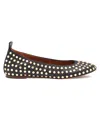 Lanvin La Ballerine En Cuir Avec Studs Pour Femme In Black
