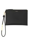 Lanvin Leather Clutch Bag In Black