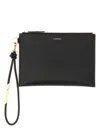 Lanvin Leather Clutch Bag In Black