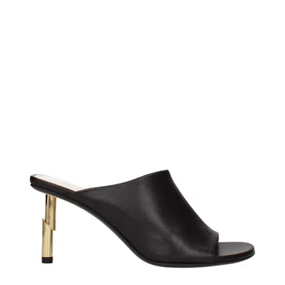 Lanvin Black Leather High Heel Pumps In Multi