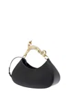 LANVIN 'HOBO LARGE' BLACK HANDBAG WITH CAT HANDLE IN LEATHER WOMAN