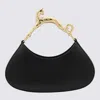 Lanvin Black Leather Hobo Cat Bolide Top Handle Bag In Black