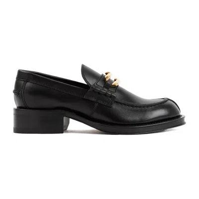 Lanvin Black Leather Medley Loafers In Multi