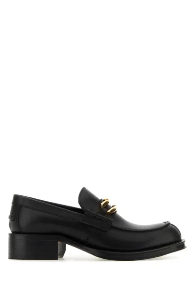LANVIN BLACK LEATHER MEDLEY LOAFERS