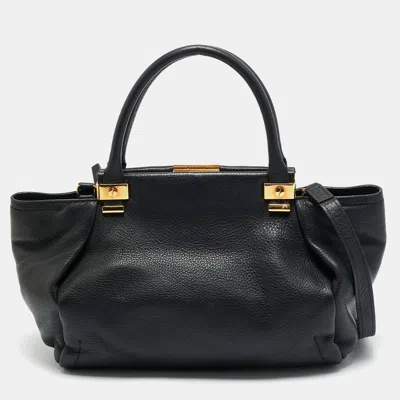 Pre-owned Lanvin Black Leather Trilogy Tote