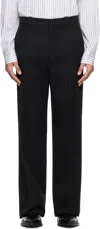 Lanvin Straight-leg Wool Casual Pants In Black