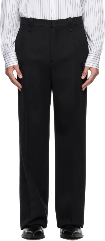 Lanvin Straight-leg Wool Casual Pants In Multi