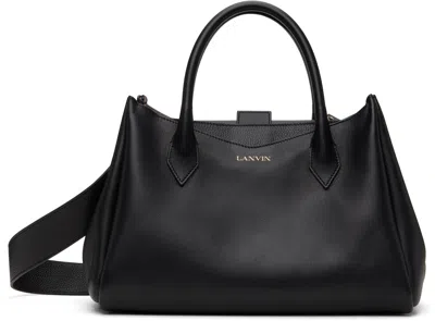 LANVIN BLACK L'OCTAVE LEATHER DAY BAG