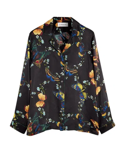 Lanvin Black Logo-printed Shirt