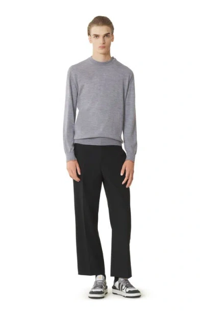 Lanvin Black Merino Wool Sweater In Gray