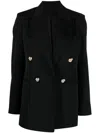 Lanvin Double-breasted Black Wool Jacket In Black