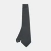 Lanvin Black Patterned Silk Tie In Gray