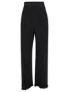 Lanvin Black Pleated Pants With Invisible Zip In Black