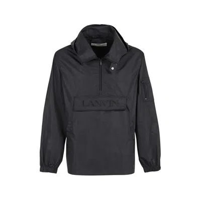 LANVIN BLACK POLYAMIDE SHELL JACKET