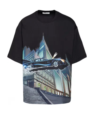 Lanvin Black Printed Short-sleeved T-shirt