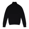 Lanvin Black Rol Neck Wool Silk Sweatshirt In Black