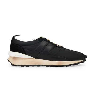 Lanvin Black Running En Nylon Nappa Et Ve Sneakers