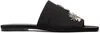 Lanvin Black Satin Sandals In Black