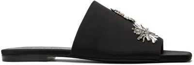 Lanvin Black Satin Sandals