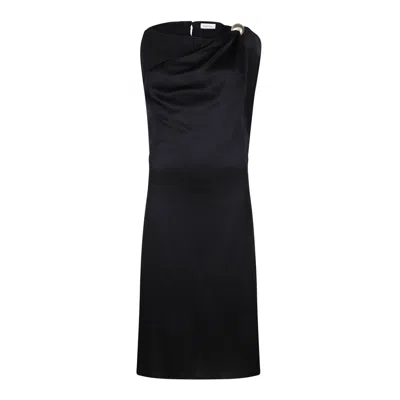 Lanvin Black Silk Clothing Dresses