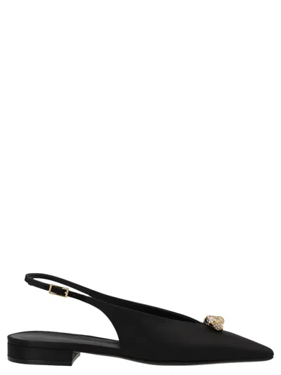 LANVIN BLACK SLINGBACK BALLET FLATS