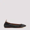 Lanvin Leather Ballerinas In Black