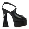 Lanvin Black Smile 105 Platform Sandals Heels In Black
