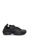 Lanvin Black Solid Flash Sneakers In Black