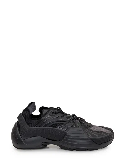Lanvin Black Solid Flash Sneakers