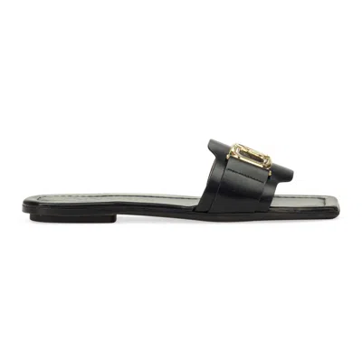 Lanvin Black Swan Slides